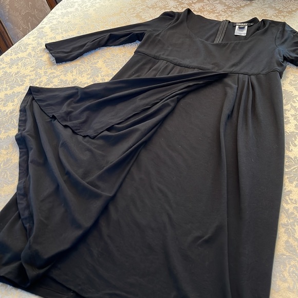 DKNY black knit midi dress - Picture 7 of 11